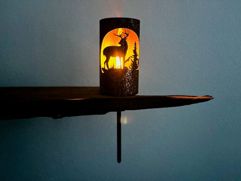Cylinder fakkel med vildtmotiver