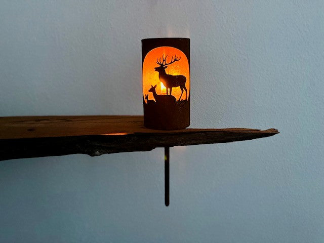 Cylinder fakkel med vildtmotiver