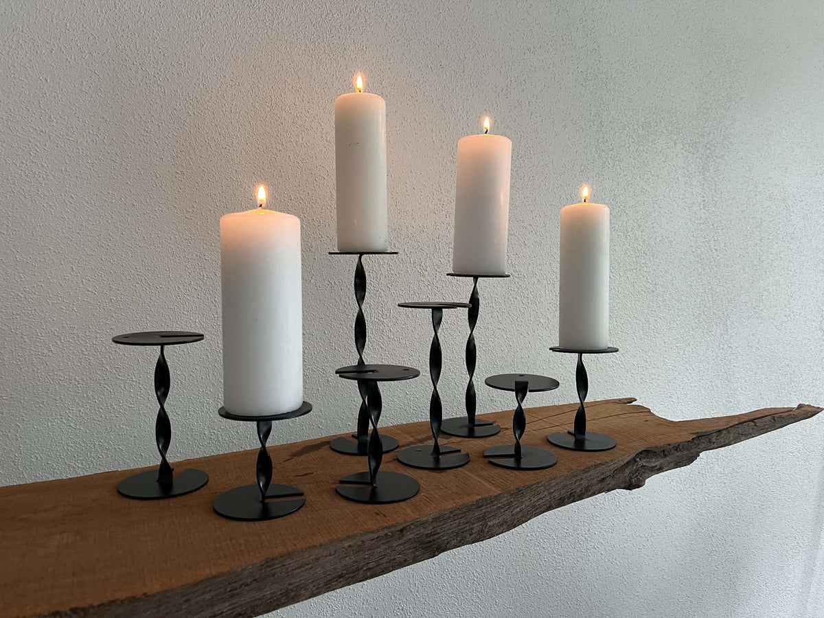 Stager til bloklys til adventskrans snoede