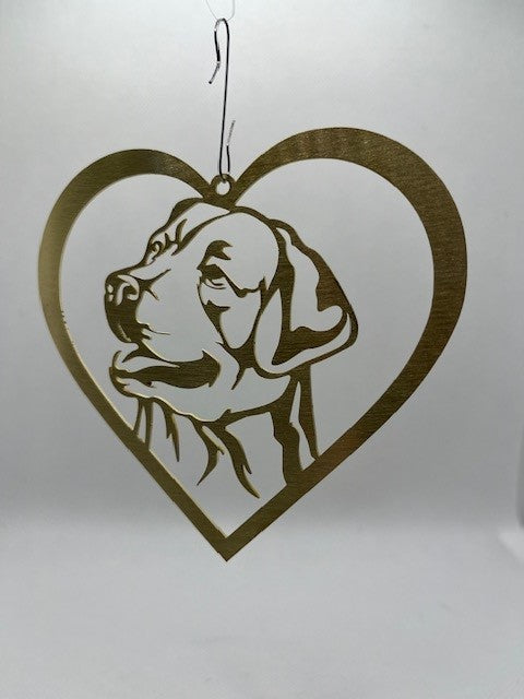 Ophæng Heart med Labrador