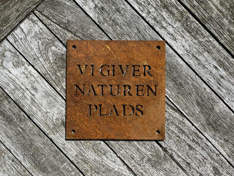 Espalier dekoration "Vi giver naturen plads"