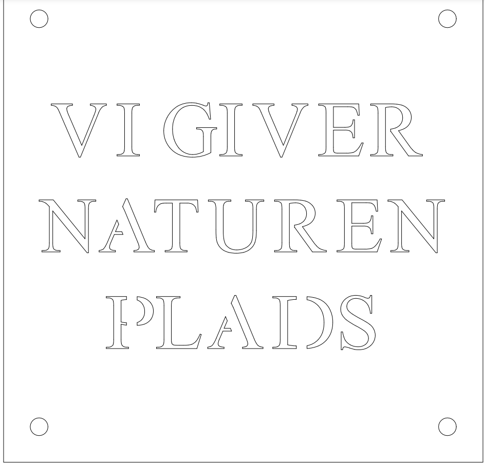 Espalier dekoration "Vi giver naturen plads"